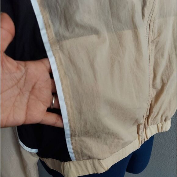 Zyia Active Colorblock Tan Black Lightweight Zip Jacket Size XL - Picture 6 of 9